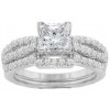1.96 CT Women's Princess Cut Diamond Engagement Ring